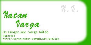 natan varga business card